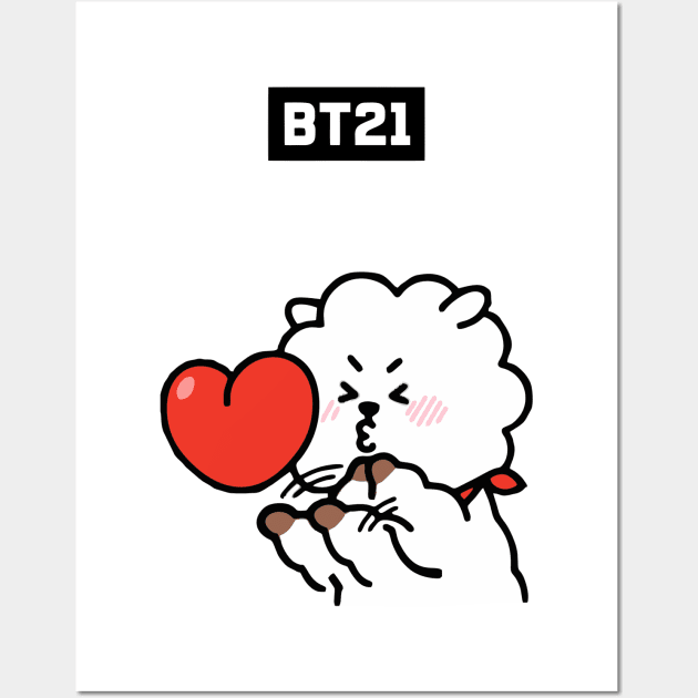 bt21 bts exclusive design 68 Wall Art by Typography Dose